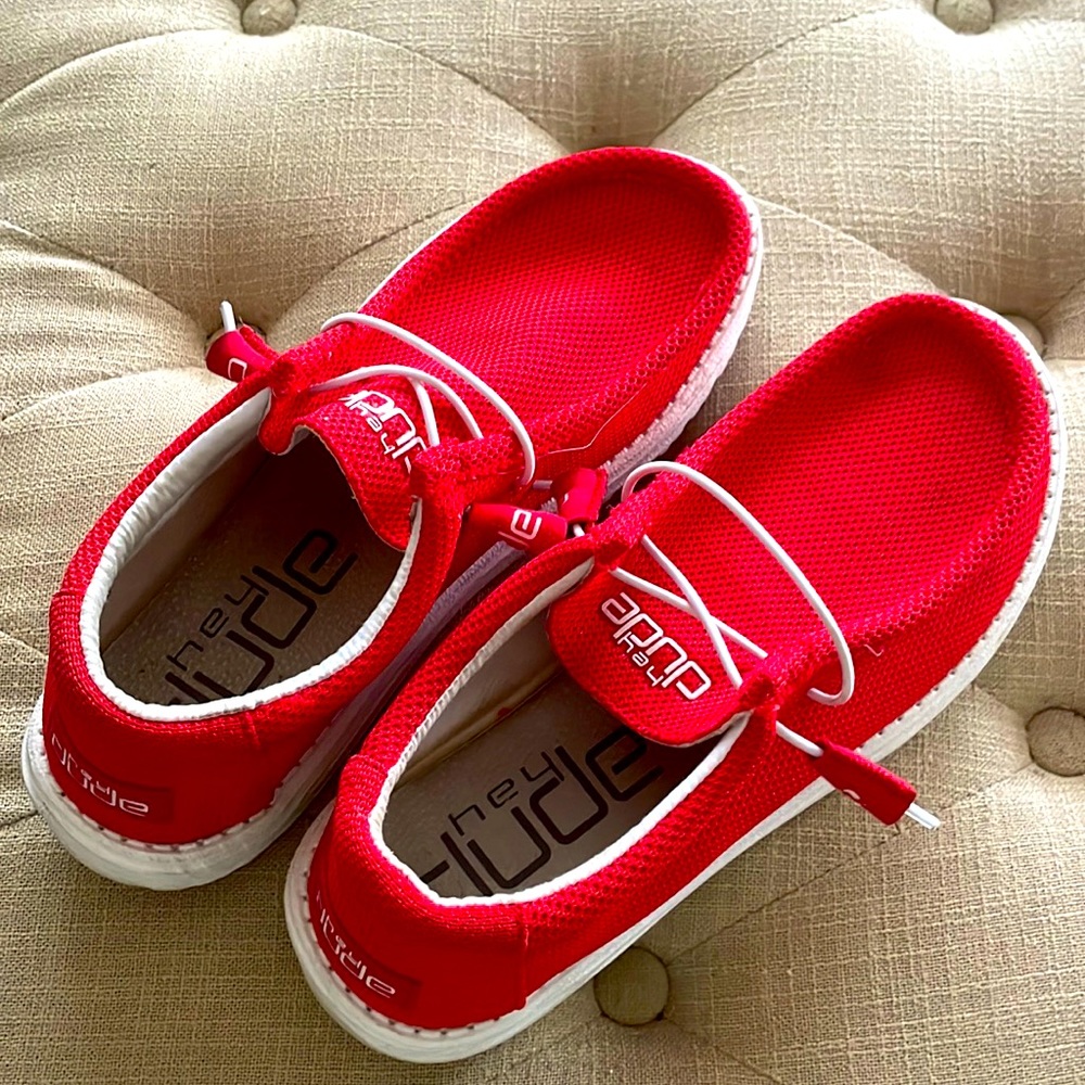 Red Men’s Hey Dude Shoes Gem